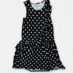 Wonder Nation Black and White Polka Dot Dress
